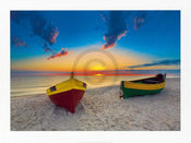 Maya Sokolovska Two Boats Art Print 80x60cm | Yourdecoration.com