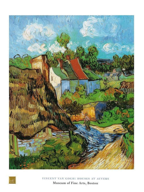 Vincent Van Gogh Houses at Auvers Art Print 60x80cm | Yourdecoration.com