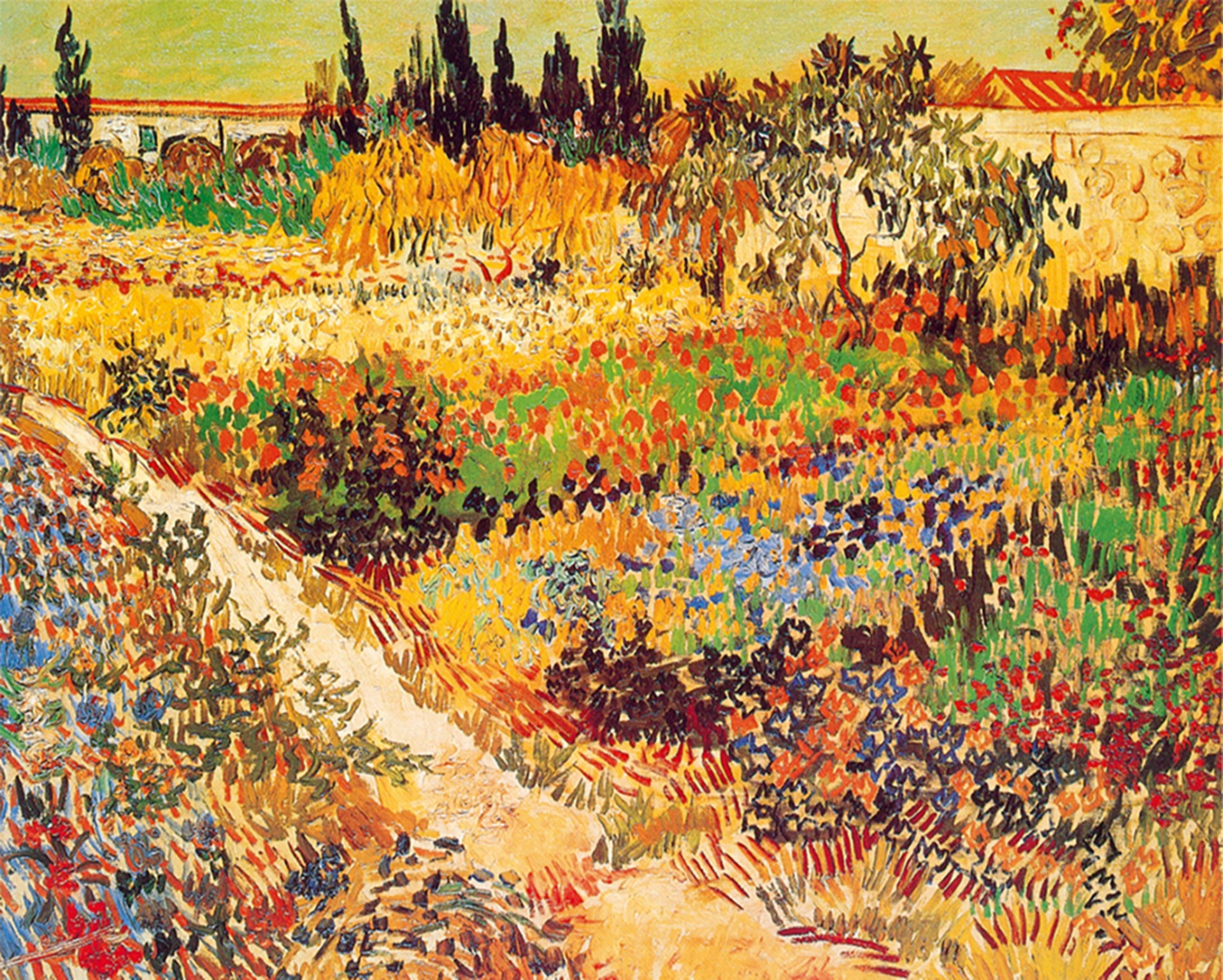 Vincent Van Gogh Giardino in fioritura Art Print 30x24cm | Yourdecoration.com