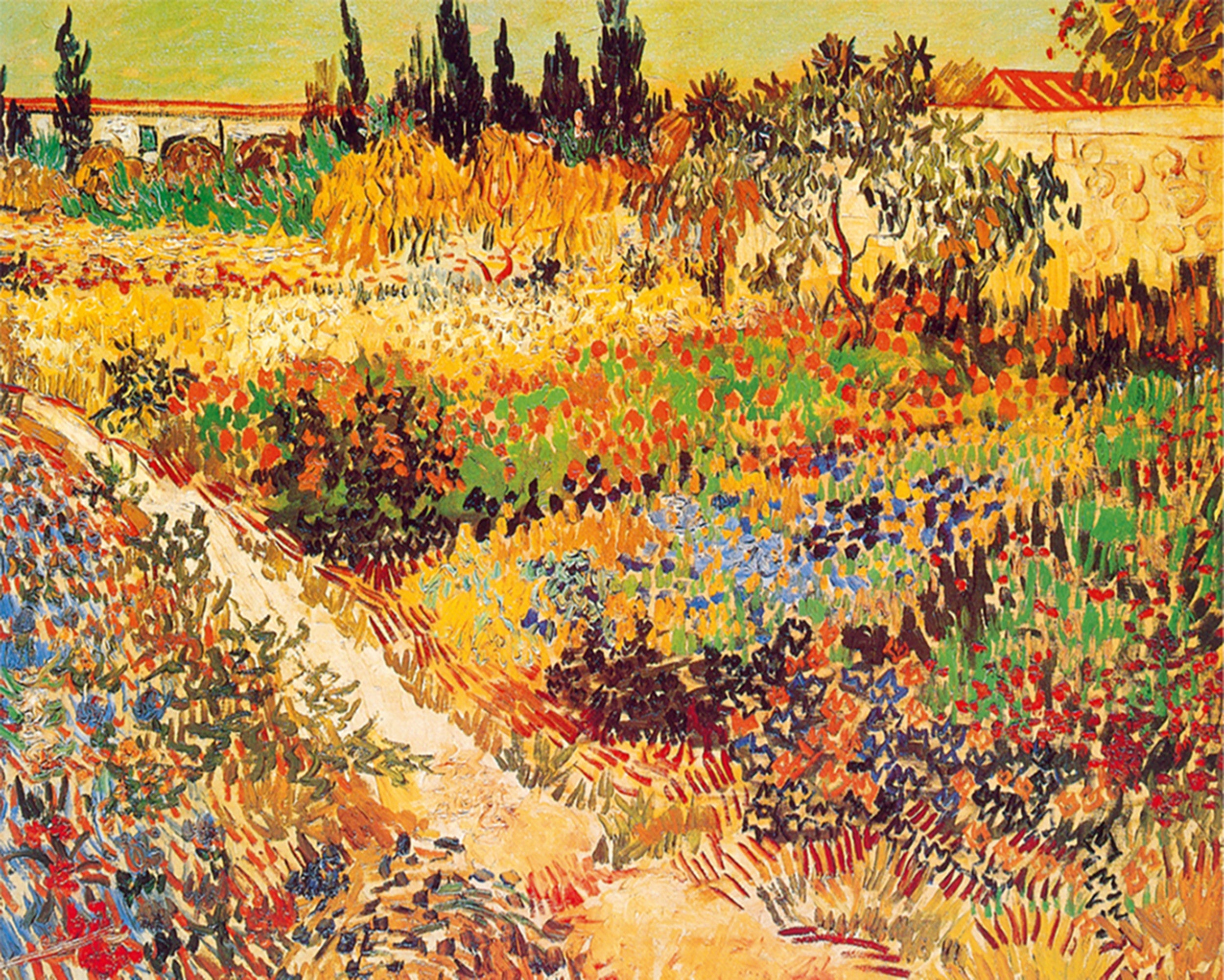 Vincent Van Gogh Giardino in fioritura Art Print 30x24cm | Yourdecoration.com