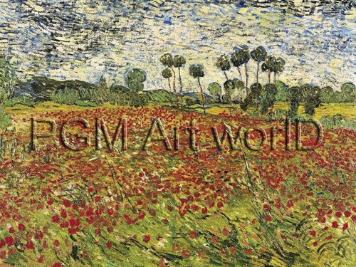 Vincent Van Gogh Field of Poppies Art Print 80x60cm | Yourdecoration.com