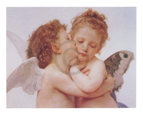 William Bouguereau The first Kiss Art Print 50x40cm | Yourdecoration.com