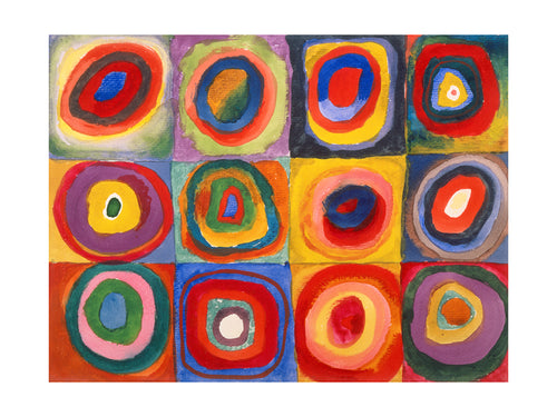 Wassily Kandinsky Farbstudie Quadrate Art Print 80x60cm | Yourdecoration.com