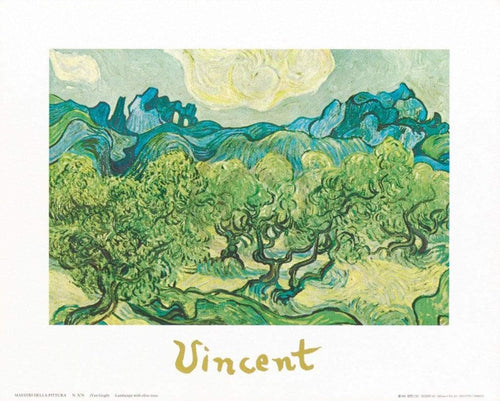 Vincent Van Gogh Landscapes with olive trees Art Print 30x24cm | Yourdecoration.com