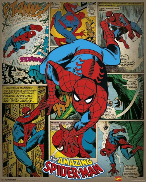 Pyramid Marvel Comics Spider Man Retro Poster 40x50cm | Yourdecoration.com