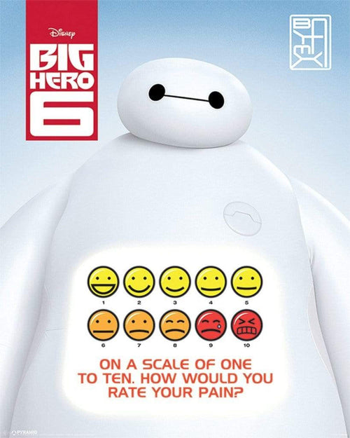 Pyramid Big Hero 6 Rate Your Pain Poster 40x50cm | Yourdecoration.com
