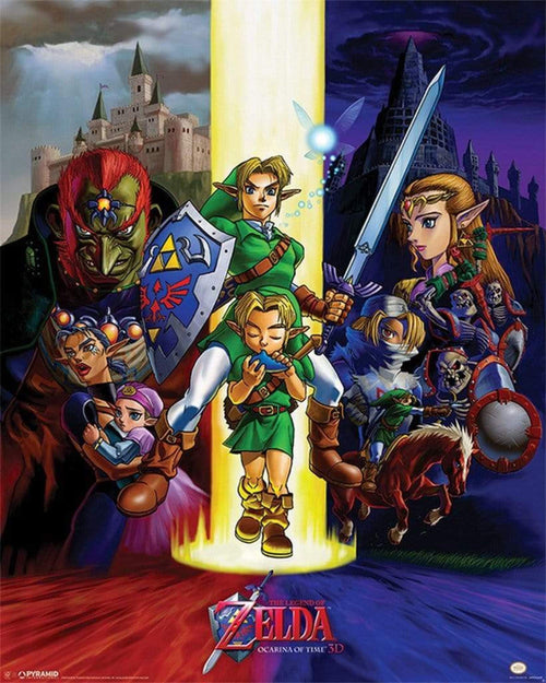 Legend Of Zelda Ocarina Of Time N64 Box Art Premium Poster – Made In USA