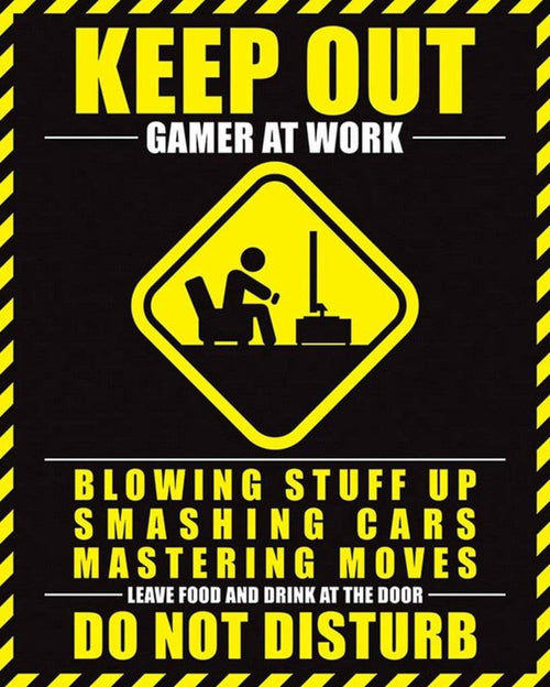 Pyramid Gamer At Work Do Not Disturb Poster 40x50cm | Yourdecoration.com