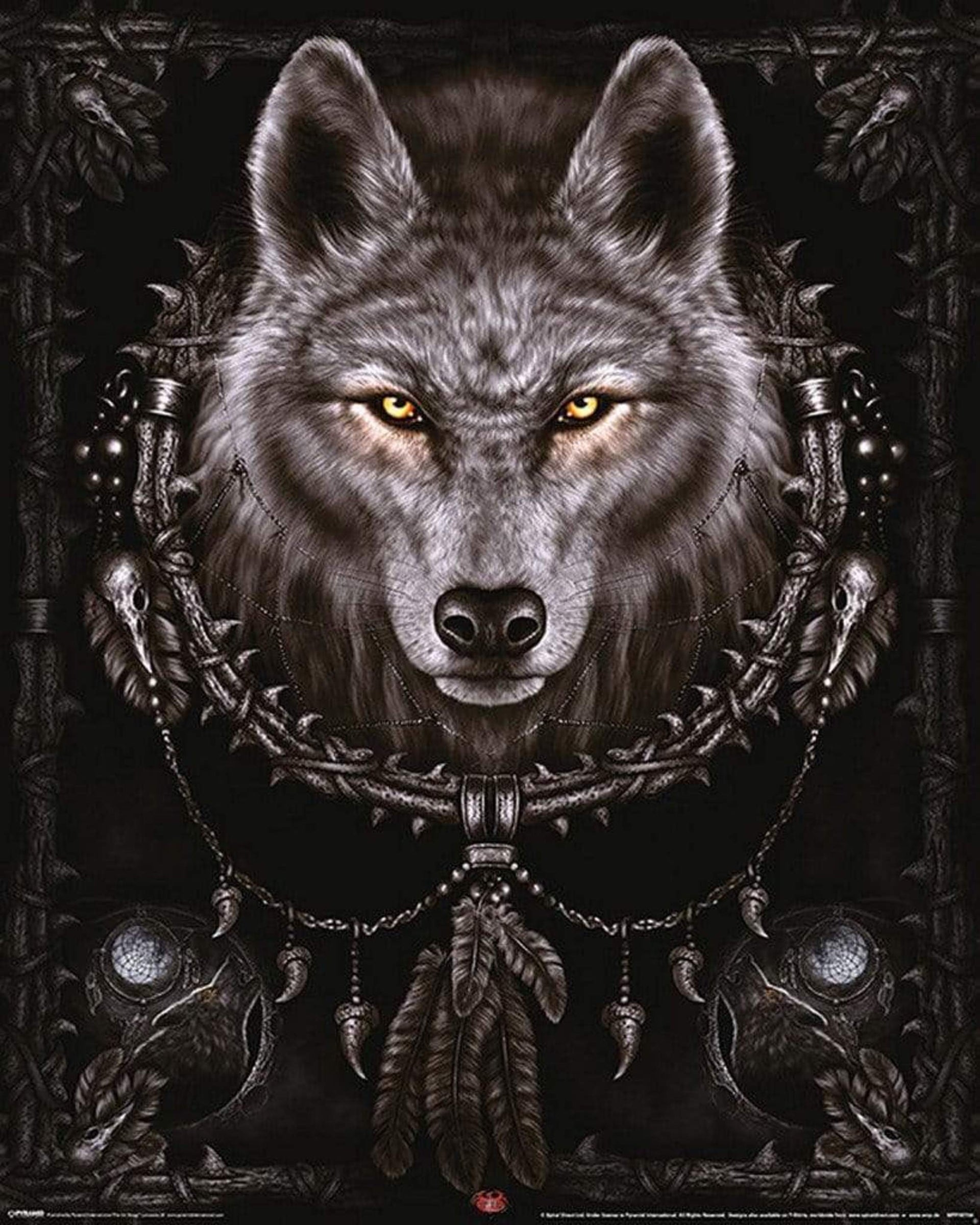 Pyramid Spiral Wolf Dreams Poster 40x50cm | Yourdecoration.com