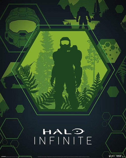 Pyramid Halo Infinite Master Chief Hex Poster 40x50cm | Yourdecoration.com