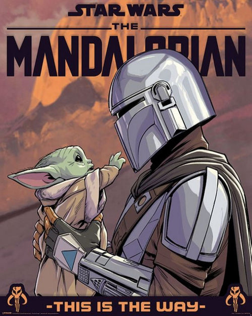 Pyramid Star Wars The Mandalorian Hello Little One Poster 40X50cm | Yourdecoration.com