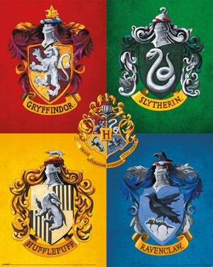 Pyramid Mpp50826 Harry Potter Colourful Crests Poster 40x50cm | Yourdecoration.com