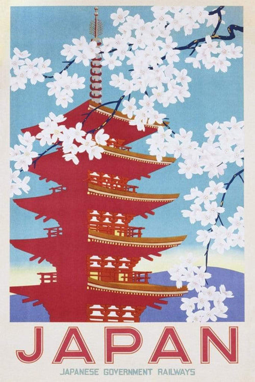 Pyramid Japan Railways Blossom Poster 61x91,5cm | Yourdecoration.com