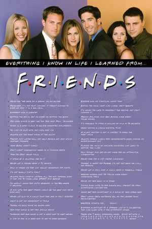 Pyramid Friends Everything I Know Poster 61x91,5cm | Yourdecoration.com