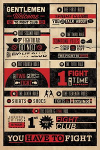 Pyramid Fight Club Infographic Poster 61x91,5cm | Yourdecoration.com