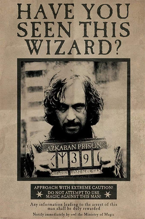 Pyramid Harry Potter Wanted Sirius Black Poster 61x91,5cm | Yourdecoration.com