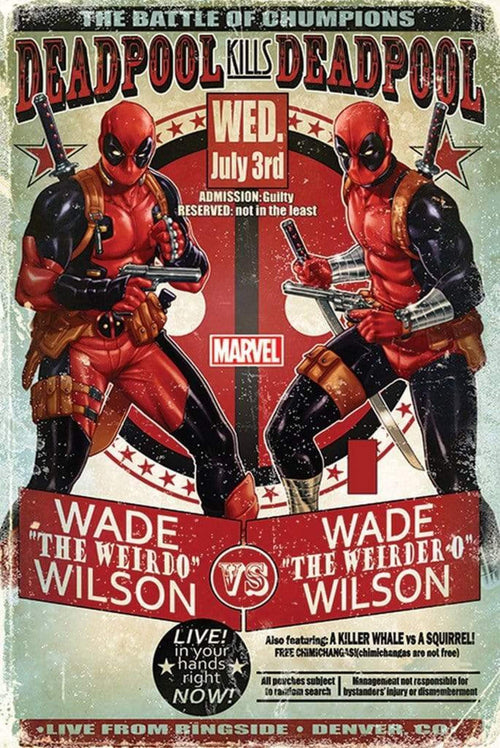 Pyramid Deadpool Wade vs Wade Poster 61x91,5cm | Yourdecoration.com