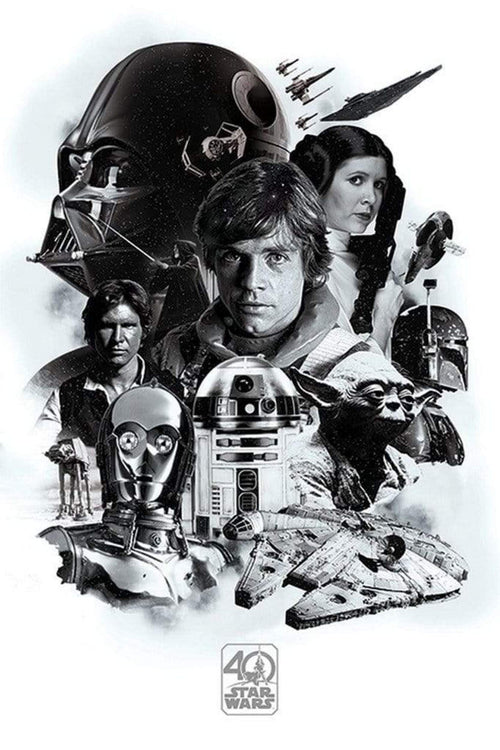 Pyramid Star Wars 40th Anniversary Montage Poster 61x91,5cm | Yourdecoration.com