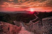 Pyramid The Great Wall of China Sunset Poster 91,5x61cm | Yourdecoration.com