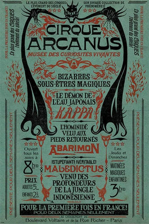 Pyramid Fantastic Beasts the Crimes of Grindelwald Le Cirque Arcanus Poster 61x91,5cm | Yourdecoration.com