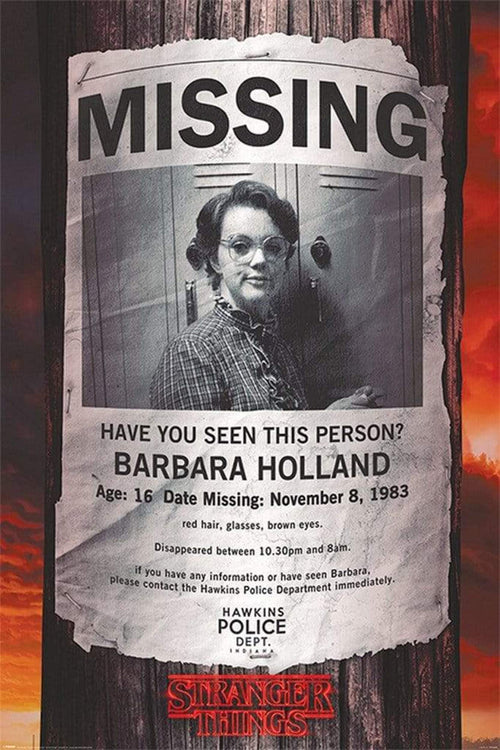 Pyramid Stranger Things Missing Barb Poster 61x91,5cm | Yourdecoration.com