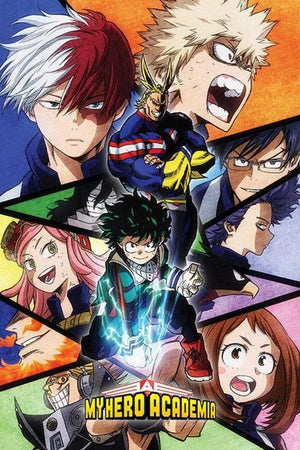 Pyramid My Hero Academia Characters Mosaic Poster 61x91,5cm | Yourdecoration.com