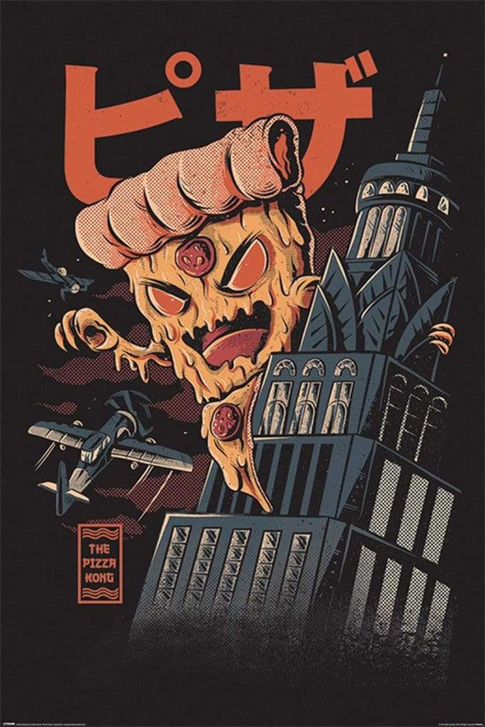 Pyramid Ilustrata Pizza Kong Poster 61x91,5cm | Yourdecoration.com
