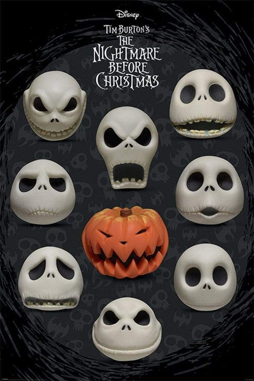 Pyramid Nightmare Before Christmas Many Faces of Jack Poster 61x91,5cm | Yourdecoration.com