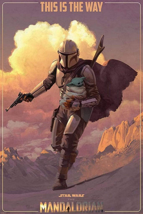 Pyramid Star Wars The Mandalorian On the Run Poster 61x91,5cm | Yourdecoration.com