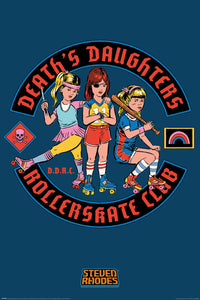 Pyramid PP35012 Steven Rhodes Death'S Daughters Rollerskate Club Poster | Yourdecoration.com