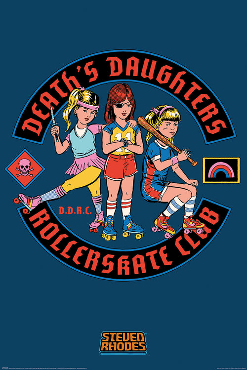 Pyramid PP35012 Steven Rhodes Death'S Daughters Rollerskate Club Poster | Yourdecoration.com