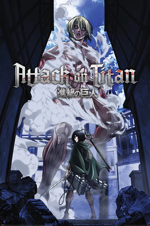 Pyramid Pp35089 Attack On Titan S3 Female Titan Approaches Poster 61X91,5cm | Yourdecoration.com