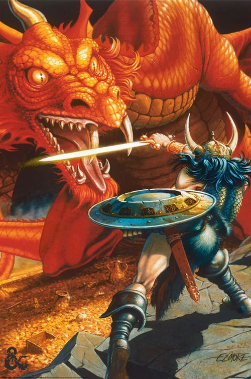 Pyramid Pp35193 Dungeons And Dragons Classic Red Dragon Battle Poster 61x91 5cm | Yourdecoration.com