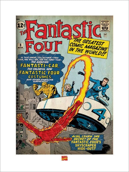 Pyramid Fantastic Four Cover Art Print 60x80cm | Yourdecoration.com