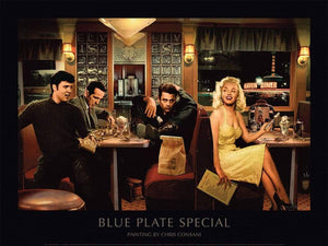 Pyramid Blue Plate Special Chris Consani Art Print 60x80cm | Yourdecoration.com