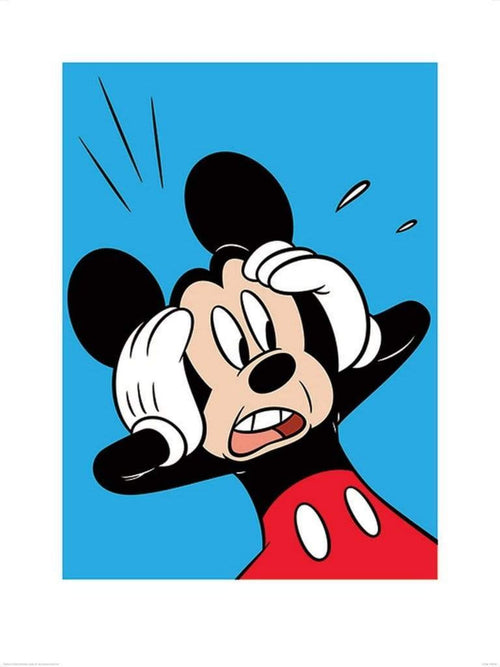 Pyramid Mickey Mouse Shocked Art Print 60x80cm | Yourdecoration.com