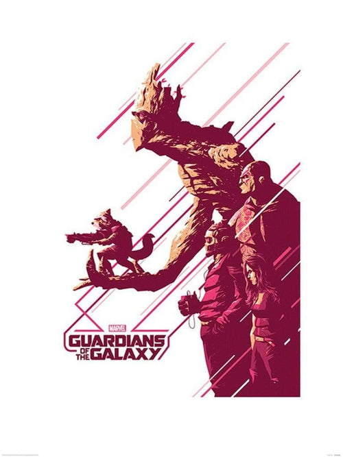 Pyramid Guardians of The Galaxy Stance Art Print 60x80cm | Yourdecoration.com