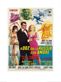Pyramid James Bond From Russia with love Sketches Art Print 60x80cm | Yourdecoration.com