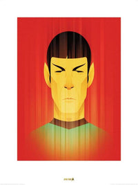 Pyramid Star Trek Beaming Spock 50th Anniversary Art Print 60x80cm | Yourdecoration.com