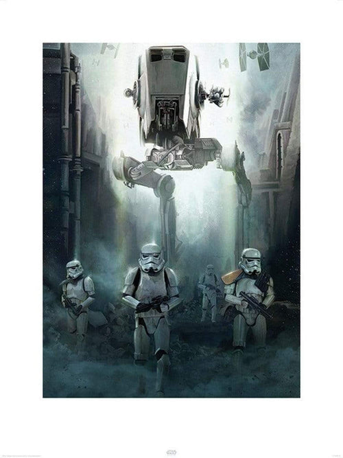 Pyramid Star Wars Rogue One Stormtrooper Patrol Art Print 60x80cm | Yourdecoration.com