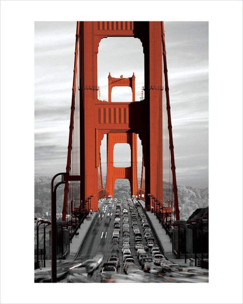 Pyramid Golden Gate Bridge San Francisco Art Print 40x50cm | Yourdecoration.com