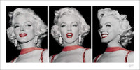 Pyramid Marilyn Monroe Red Dress Triptych Art Print 50x100cm | Yourdecoration.com