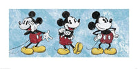 Pyramid Mickey Mouse Squeaky Chic Triptych Art Print 50x100cm | Yourdecoration.com