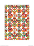 Pyramid Valentina Ramos Owls Family Art Print 30x40cm | Yourdecoration.com