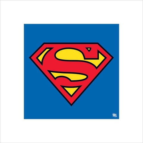 Pyramid Superman Classic Logo Art Print 40x40cm | Yourdecoration.com