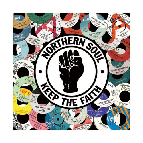 Pyramid Northern Soul Labels Art Print 40x40cm | Yourdecoration.com