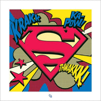 Pyramid Superman Pop Art Shield Art Print 40x40cm | Yourdecoration.com