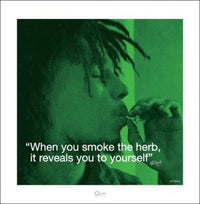 Pyramid Bob Marley iQuote Herb Art Print 40x40cm | Yourdecoration.com
