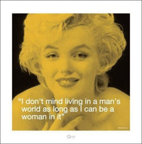 Pyramid Marilyn Monroe iQuote Mans World Art Print 40x40cm | Yourdecoration.com