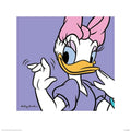 Pyramid Daisy Duck Lilac Art Print 40x40cm | Yourdecoration.com